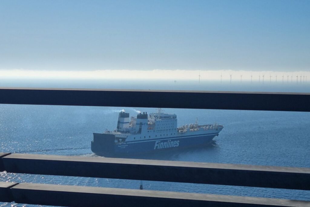 Finnlines ferry from the bridge