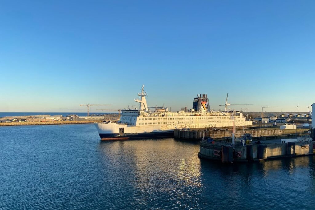 ferry in the harbor of Puttgarden
