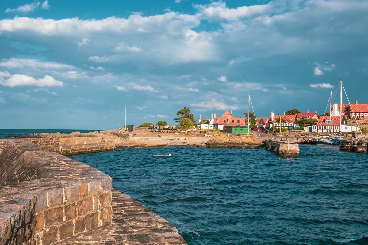A small harbour on the coast of Bornholm