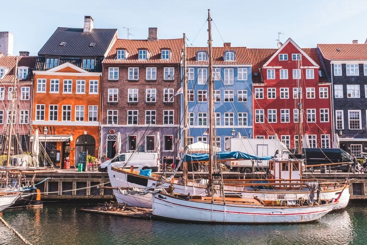 Nyhavn in Copenhagen on a sunny day