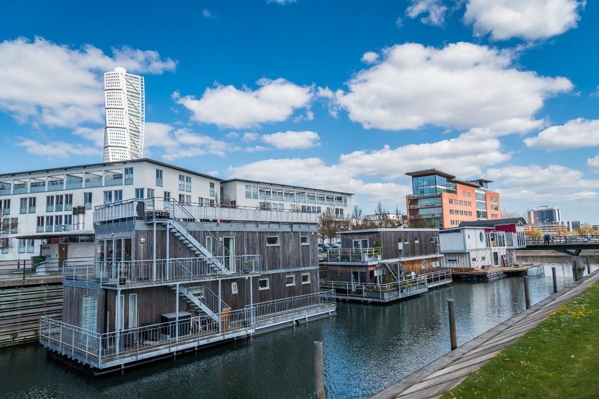 Västra Hamnen in Malmö with the Turning Torso