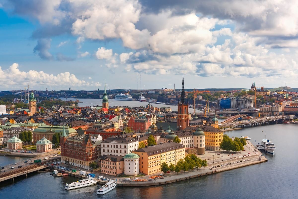 Stockholm's old town seen from above